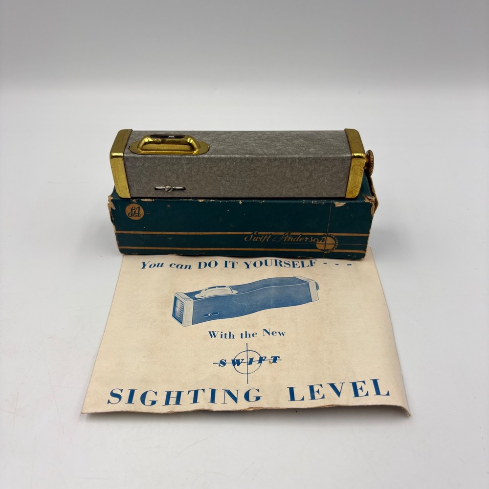 Swift & Anderson Sighting Level Gray Good Vintage Boston USA Tool Box